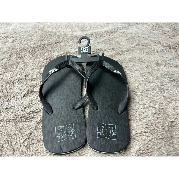 DC SHOES SPRAY Black FLIP-FLOPS 303272 MENS Size 10 - Picture 11 of 12